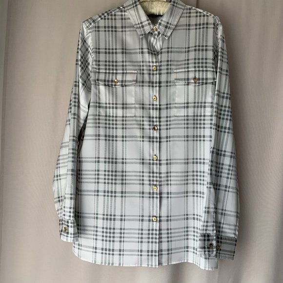 Jones New York Plaid Blouse - Picture 1 of 10